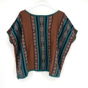Peruvian Connection Poncho Sweater Top Womens M/L Western Native Boho